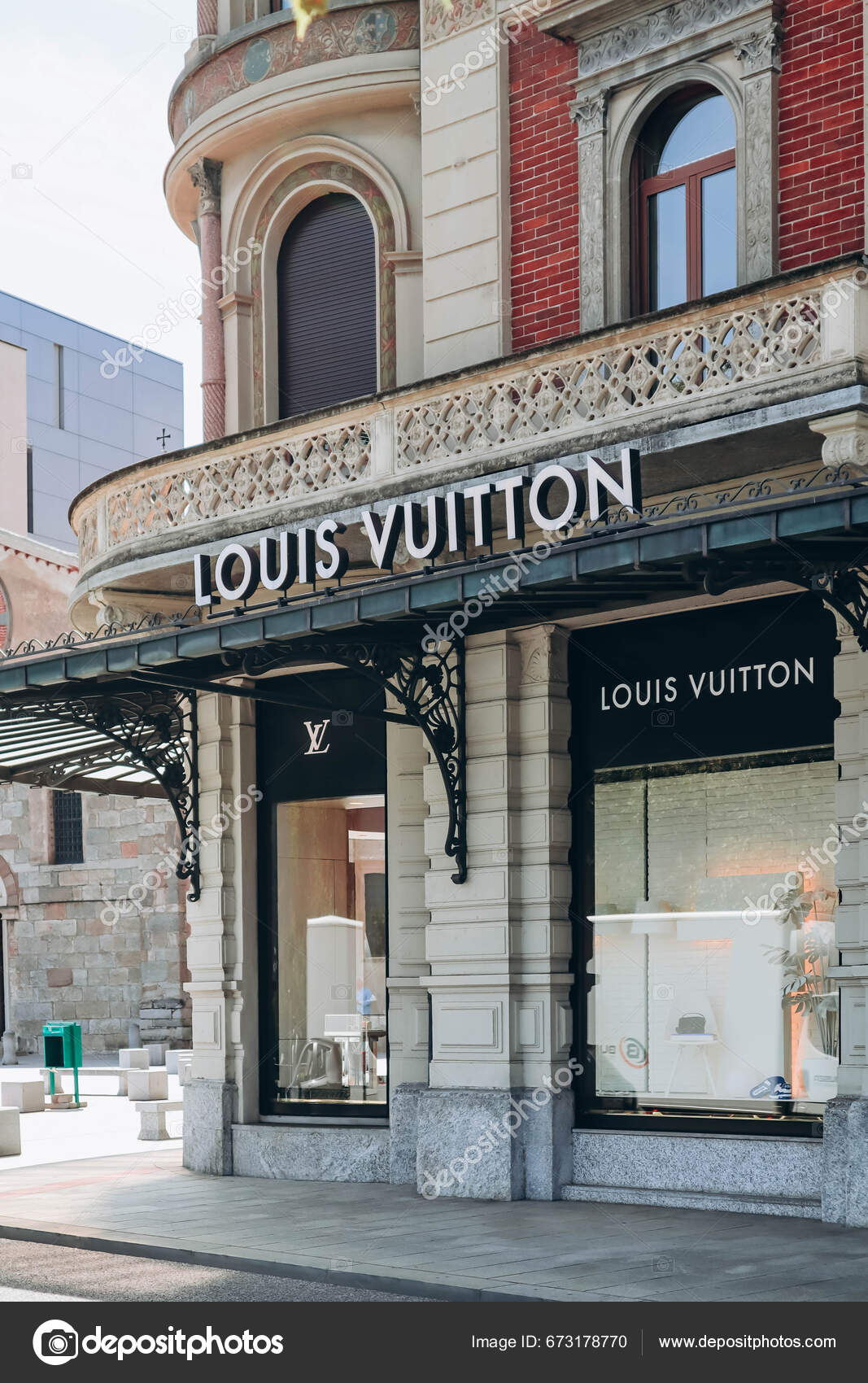 Louis Vuitton store , lugano switzerland, Stock Photo, Picture And