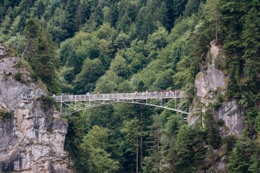 Güney Almanya, Bavyera 'daki ünlü Neuschwanstein Kalesi' nden inanılmaz bir manzara.