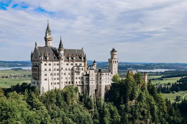 Uitzicht Het Beroemde Kasteel Neuschwanstein Beieren Zuid Duitsland — Stockfoto