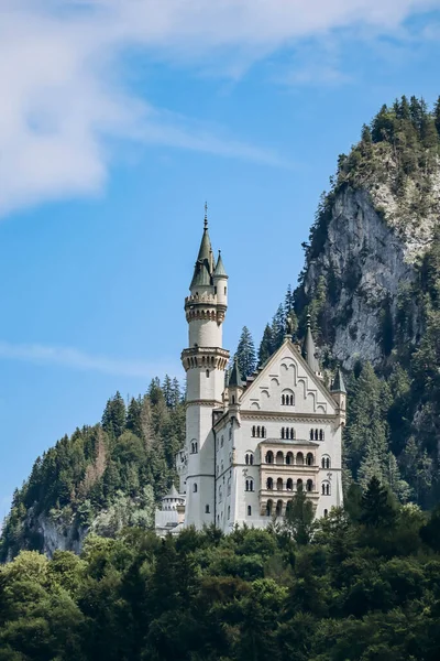 Pohled Slavný Zámek Neuschwanstein Bavorsku Jižní Německo — Stock fotografie