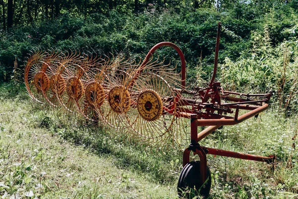 Vicon Six Wheel Hay Rake Schwangau Γερμανία — Φωτογραφία Αρχείου