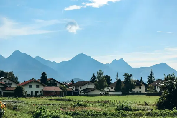 Malebná Krajina Krásné Domy Schwangau Bavorsko Jižní Německo — Stock fotografie