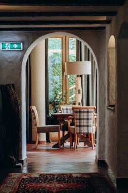 Medraz, Avusturya - 15 Ağustos 2023: Medrazer Hof Oteli