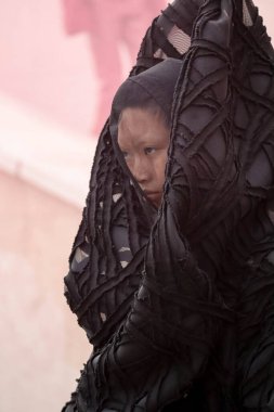 Paris, Fransa - 28 Eylül 2023: Rick Owens Bahar-Yaz 24 defilesi