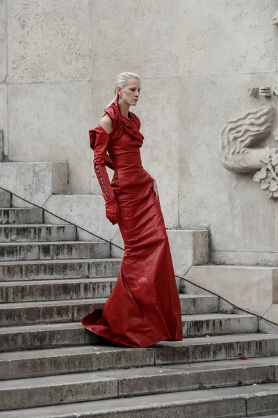 stock image Paris, France - September 28, 2023: Rick Owens Spring-summer 24 runway show