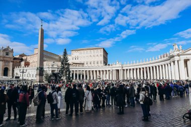 Vatikan - 27.12.2023: Vatikan 'daki Aziz Peter Meydanı