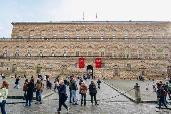 Флоренция Италия Декабря 2023 Года Pitti Palace Огромный Основном Ренессанс Стоковая Картинка