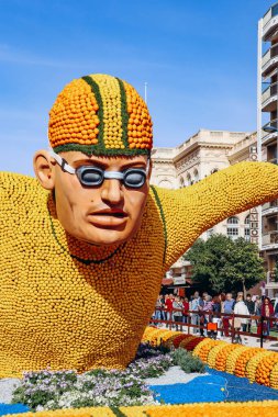 Menton, Fransa - 18 Şubat 2024: Menton 'daki 