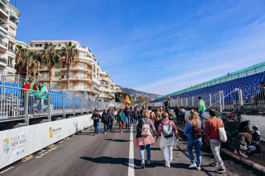 Menton, Fransa - 18 Şubat 2024: Menton 'daki 