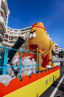 Menton, Fransa - 18 Şubat 2024: Menton 'daki 