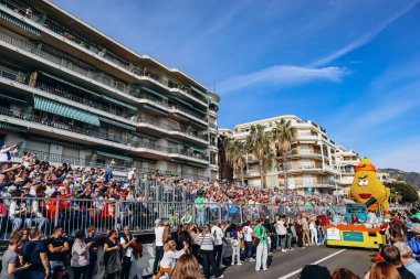 Menton, Fransa - 18 Şubat 2024: Menton 'daki 