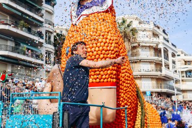 Menton, Fransa - 18 Şubat 2024: Menton 'daki 