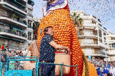 Menton, Fransa - 18 Şubat 2024: Menton 'daki 