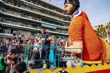 Menton, Fransa - 18 Şubat 2024: Menton 'daki 