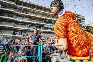 Menton, Fransa - 18 Şubat 2024: Menton 'daki 