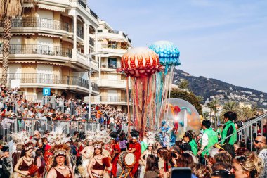 Menton, Fransa - 18 Şubat 2024: Menton 'daki 