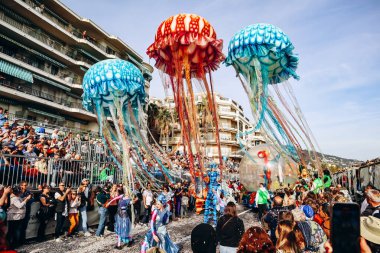 Menton, Fransa - 18 Şubat 2024: Menton 'daki 