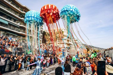 Menton, Fransa - 18 Şubat 2024: Menton 'daki 