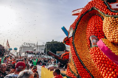 Menton, Fransa - 18 Şubat 2024: Menton 'daki 