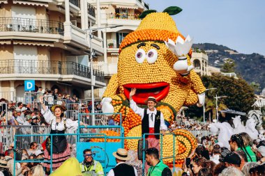 Menton, Fransa - 18 Şubat 2024: Menton 'daki 