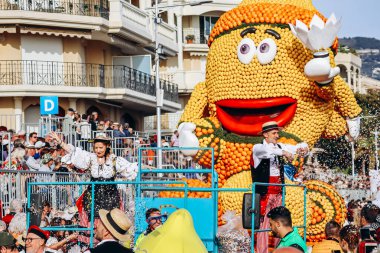 Menton, Fransa - 18 Şubat 2024: Menton 'daki 