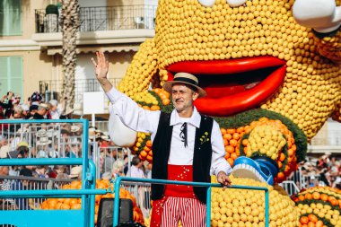 Menton, Fransa - 18 Şubat 2024: Menton 'daki 