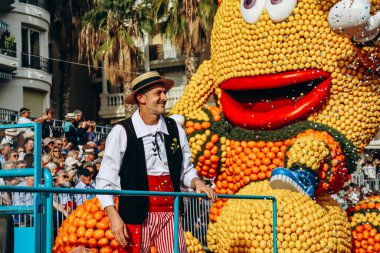 Menton, Fransa - 18 Şubat 2024: Menton 'daki 