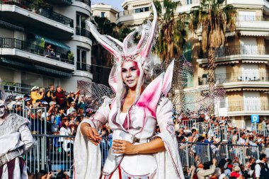 Menton, Fransa - 18 Şubat 2024: Menton 'daki 