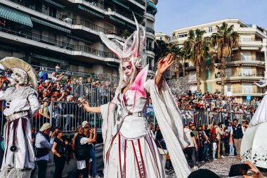 Menton, Fransa - 18 Şubat 2024: Menton 'daki 