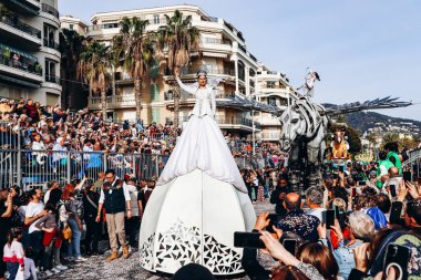 Menton, Fransa - 18 Şubat 2024: Menton 'daki 