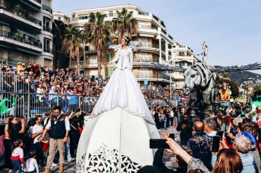 Menton, Fransa - 18 Şubat 2024: Menton 'daki 