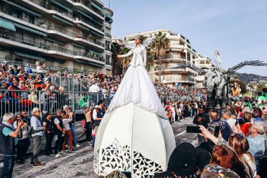 Menton, Fransa - 18 Şubat 2024: Menton 'daki 