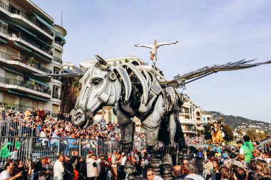 Menton, Fransa - 18 Şubat 2024: Menton 'daki 