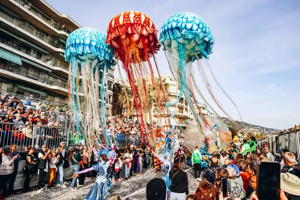 Menton, Fransa - 18 Şubat 2024: Menton 'daki 