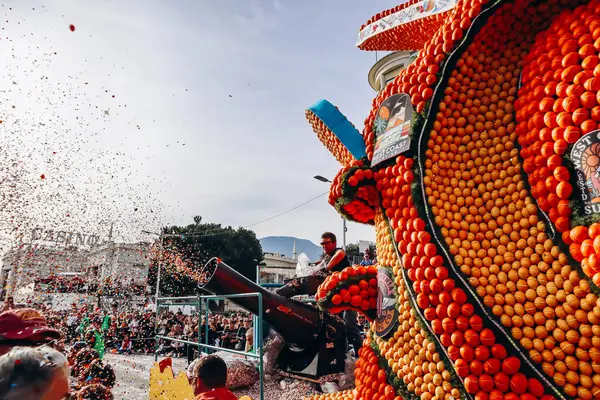 Menton, Fransa - 18 Şubat 2024: Menton 'daki 