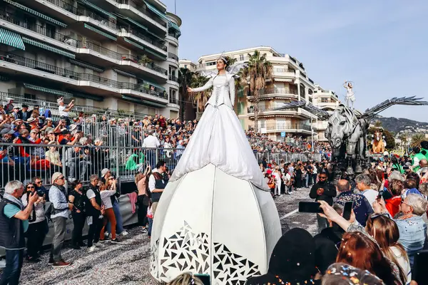 Menton, Fransa - 18 Şubat 2024: Menton 'daki 