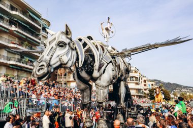 Menton, Fransa - 18 Şubat 2024: Menton 'daki 