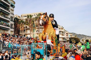 Menton, Fransa - 18 Şubat 2024: Menton 'daki 