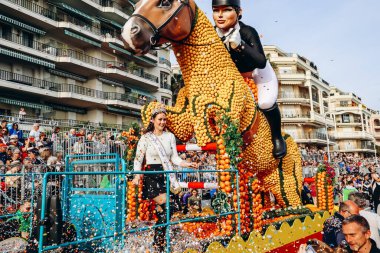 Menton, Fransa - 18 Şubat 2024: Menton 'daki 