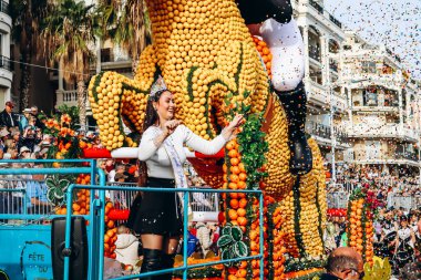 Menton, Fransa - 18 Şubat 2024: Menton 'daki 