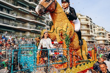 Menton, Fransa - 18 Şubat 2024: Menton 'daki 