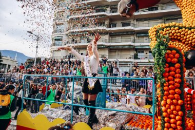 Menton, Fransa - 18 Şubat 2024: Menton 'daki 