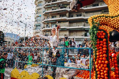 Menton, Fransa - 18 Şubat 2024: Menton 'daki 