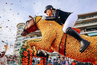 Menton, Fransa - 18 Şubat 2024: Menton 'daki 