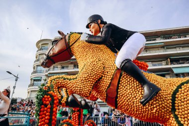 Menton, Fransa - 18 Şubat 2024: Menton 'daki 