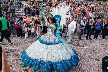 Menton, Fransa - 18 Şubat 2024: Menton 'daki 