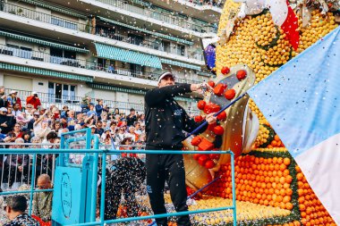 Menton, Fransa - 18 Şubat 2024: Menton 'daki 