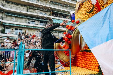 Menton, Fransa - 18 Şubat 2024: Menton 'daki 