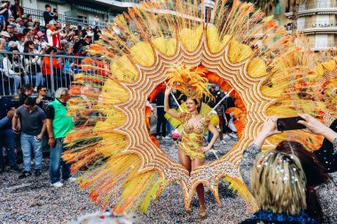 Menton, Fransa - 18 Şubat 2024: Menton 'daki 