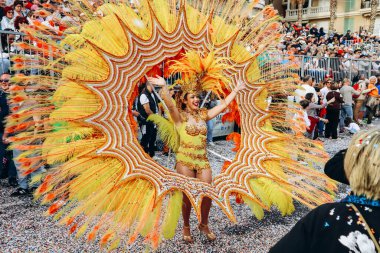 Menton, Fransa - 18 Şubat 2024: Menton 'daki 